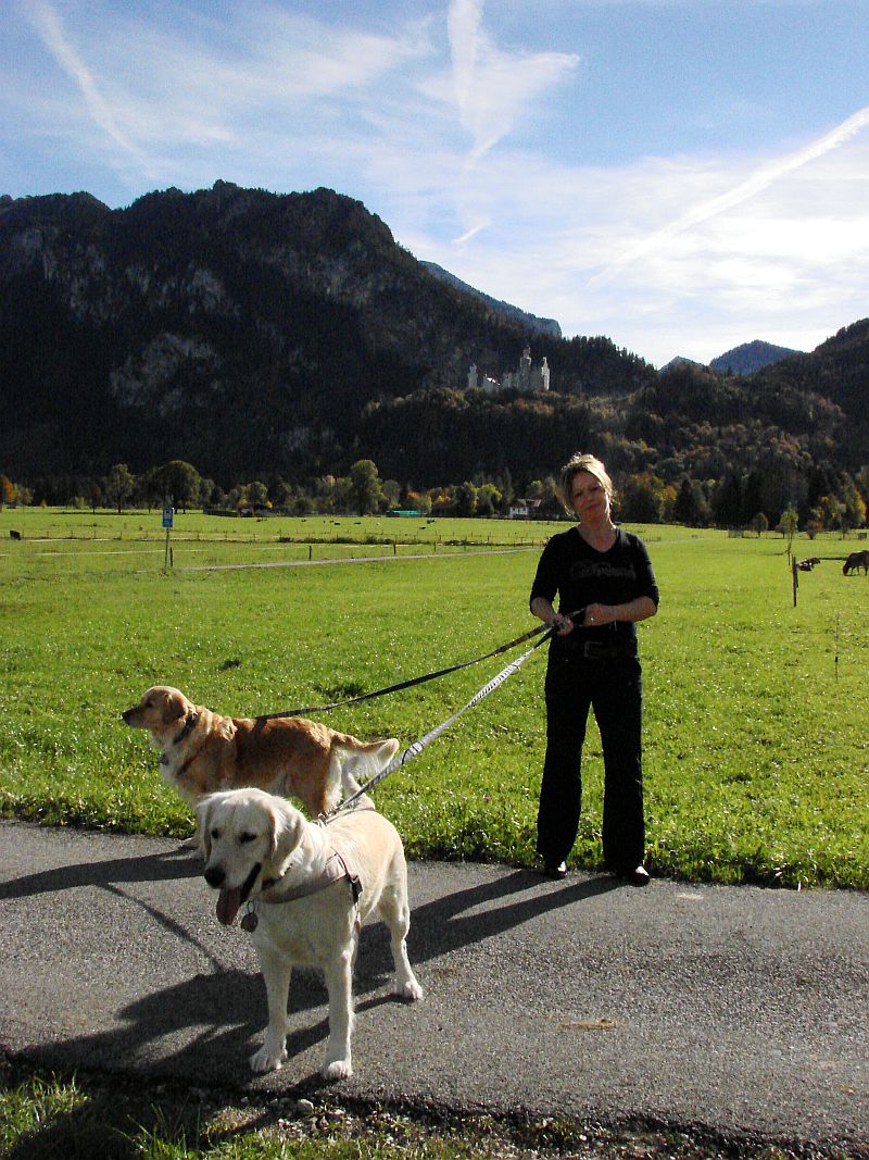 18 Oktober 2012 Meggie mit den Hünndinen auf der Morgenrunde